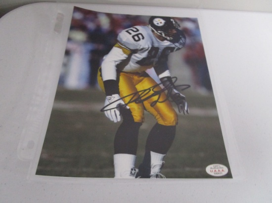Rod Woodson of the Pittsburgh Steelers signed 8x10 color photo Certified COA 431