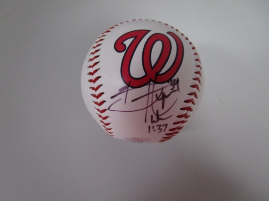 Bryce Harper of the Washington Nationals signed autographed logo baseball Certified COA 792