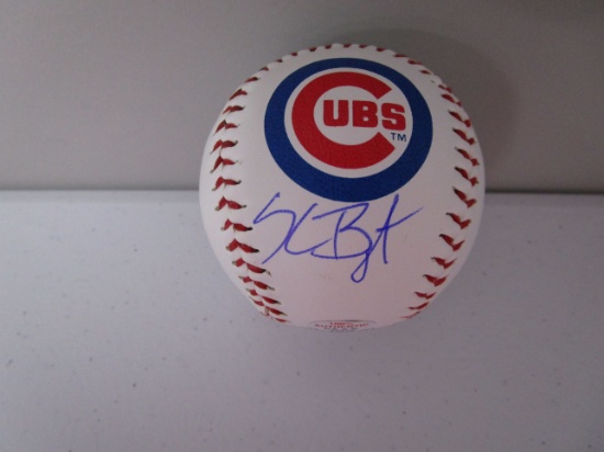 Kris Bryant of the Chicago Cubs signed autographed logo baseball Certified COA 835