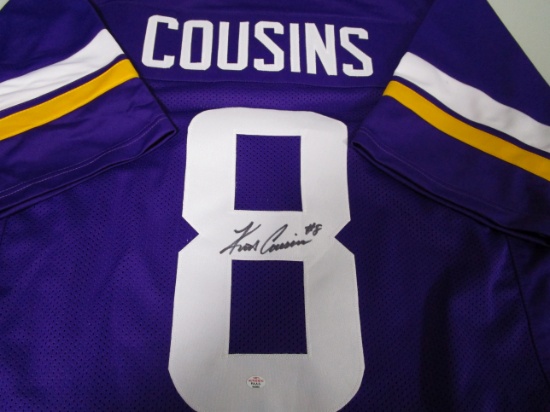 Kirk Cousins of the Minnesota Vikings signed purple football jersey Certified COA 080