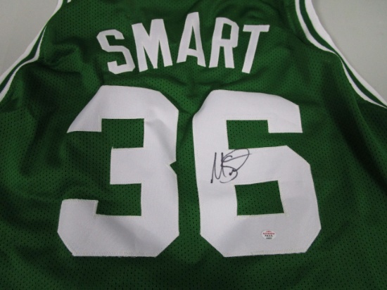 Marcus Smart of the Boston Celtics signed green basketball jersey Certified COA 627
