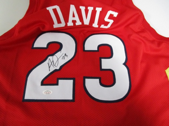 Anthony Davis of the New Orleans Pelicans signed red basketball jersey Certified COA 359