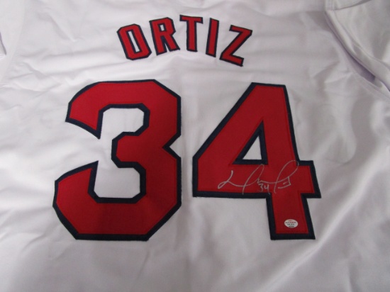 David Ortiz of the Boston Red Sox signed white baseball jersey Certified COA 304