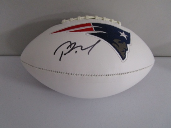Tom Brady of the New England Patriots signed autographed logo football Certified COA 673