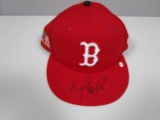 David Ortiz of the Boston Red Sox signed autographed red baseball hat Certified COA 562