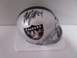 Marshawn Lynch of the Oakland Raiders autographed mini football helmet Certified COA 657