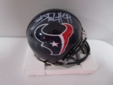 JJ Watt of the Houston Texans signed mini football helmet Certified COA 186