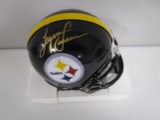 Lynn Swann of the Pittsburgh Steelers signed mini football helmet Certified COA 419