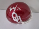 Baker Mayfield of the Oklahoma Sooners signed mini football helmet Certified COA 802