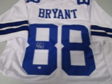 Dez Bryant of the Dallas Cowboys signed white football jersey Certified COA 932