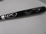 Mookie Betts of the Boston Red Sox signed autographed full size black bat Certified COA 474