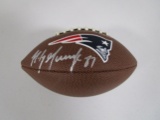 Rob Gronkowski of the New England Patriots signed mini logo football Certified COA 742