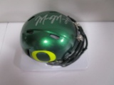 Marcus Mariota of the Oregon Ducks signed mini football helmet Certified COA 593