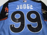 Aaron Judge of the New York Yankees signed blue All Star baseball jersey Certified COA 839