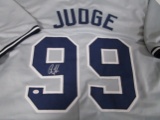 Aaron Judge of the New York Yankees signed gray baseball jersey Certified COA 721