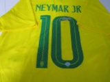Neymar Jr autographed signed yellow soccer jersey Certified COA 297