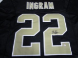 Mark Ingram of the New Orleans Saints signed black football jersey Certified COA 116