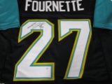 Leonard Fournette of the Jacksonville Jaguars signed black football jersey Certified COA 453
