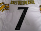 Ben Roethlisberger of the Pittsburgh Steelers signed white football jersey Certified COA 971