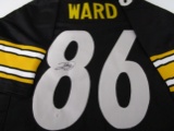 Hines Ward of the Pittsburgh Steelers signed black football jersey Certified COA 002