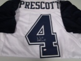 Dak Prescott of the Dallas Cowboys signed blue & white football jersey Certified COA 930