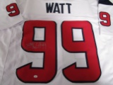 JJ Watt of the Houston Texans signed white football jersey Certified COA 828