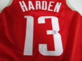 James Harden of the Houston Rockets signed red basketball jersey Certified COA 389