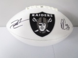 Derek Carr Amari Cooper of the Oakland Raiders signed autographed logo football Certified COA 600