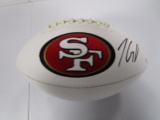 Jimmy Garoppolo of the San Francisco 49ers signed autographed logo football Certified COA 551