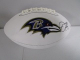 Joe Flacco of the Baltimore Ravens signed autographed logo football Certified COA 060