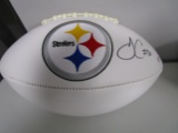 James Connor of the Pittsburgh Steelers signed autographed logo football Certified COA 020