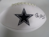 Roger Staubach of the Dallas Cowboys signed autographed logo football Certified COA 856