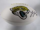 Leonard Fournette of the Jacksonville Jaguars signed autographed logo football Certified COA 932