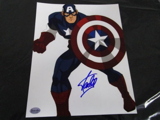 Stan Lee Marvel Captain America signed autographed 8x10 photo COA 493