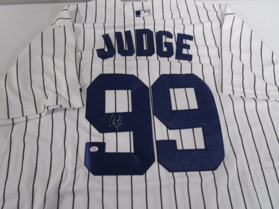 Aaron Judge of the New York Yankees signed autographed pinstripe baseball jersey COA 724