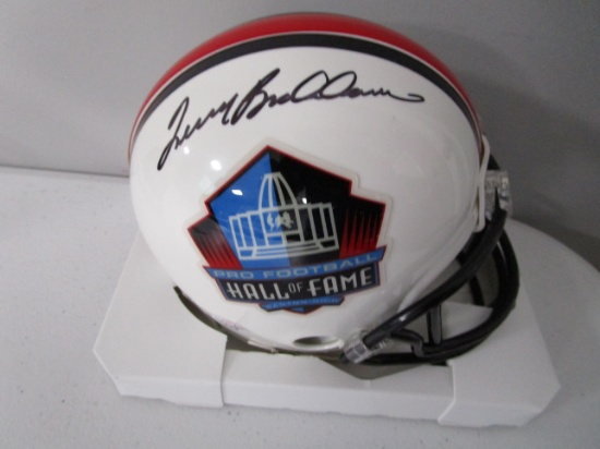 Terry Bradshaw Pittsburgh Steelers signed Hall of Fame football mini helmet PAAS 212