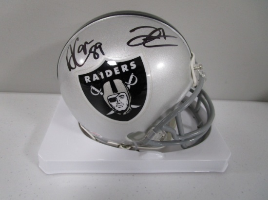Amari Cooper Derek Carr Raiders signed autographed football mini helmet PAAS 317