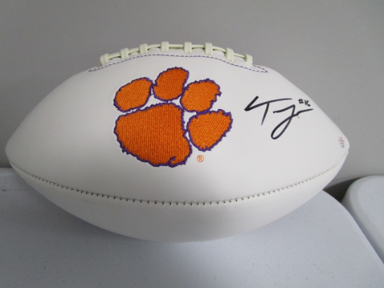 Trevor Lawrence Clemson Tigers signed autographed full size logo football PAAS 227