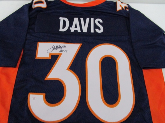 Terrell Davis of the Denver Broncos signed autographed blue football jersey PAAS COA 407