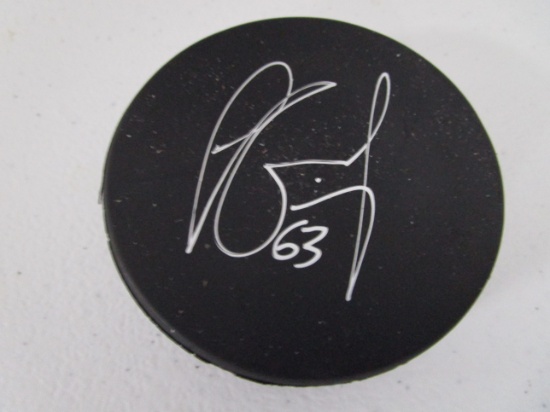 Jonathan Girard of the Boston Bruins signed autographed hockey puck Legends COA 657