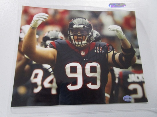 JJ Watt Houston Texans signed autographed 8x10 color photo Legends COA 381