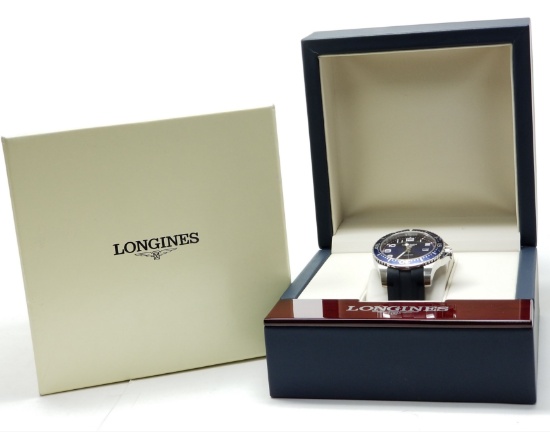 Mens Longines HydroConquest Blue Dial Stainless Steel Men's Watch with Box