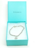 Pre-Owned Tiffany & Co Sterling Silver Heart Beaded Bracelet with Box