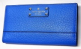Brand New Kate Spade New York Coin Credit Card Wallet Blue