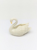 Lenox Small Porcelain Swan Figurine Card Holder Gold Beak Handcrafted in China