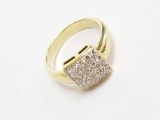 Womens 18k Yellow Gold 25 Genuine 1.00 Carats Diamond Size 5.5 Ring