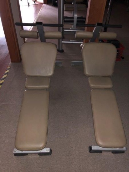 (2) Adjustable Seated Sit Up Benches / Commercial Sit Up Bench