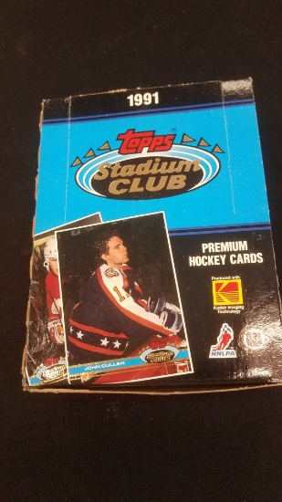 1991 TOPPS STADIUM CLUB HOCKEY WAX BOX