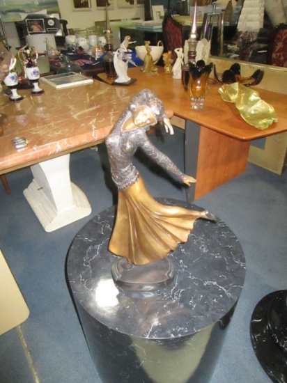 Lady Dancing - Art Deco Styled Bronze Unsigned