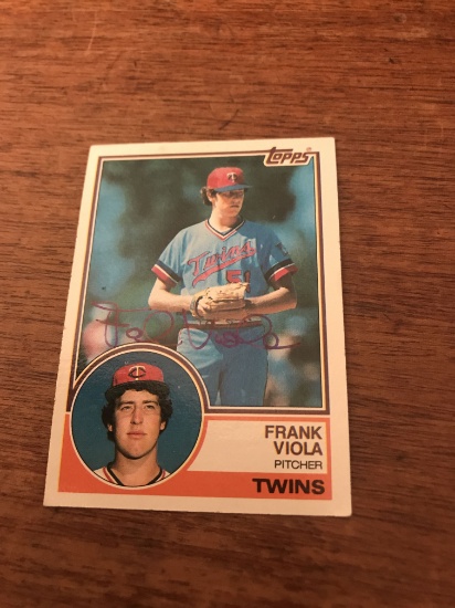 Frank Viola Original Autographed Topps Baseball card #586